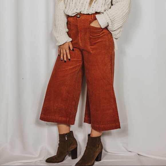 NEW // Delano Pocketed Corduroy Pants - Rust - Picture 3 of 5